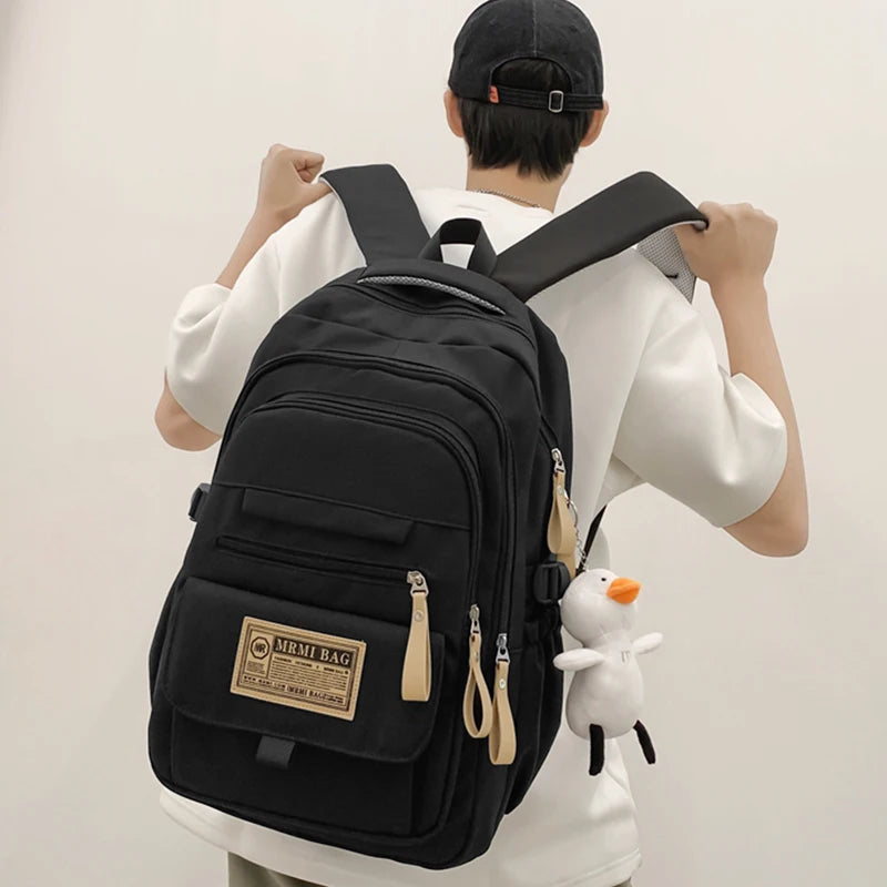 New Multi-pocket Women man Rucksack High Quality Youth Waterproof Backpacks for Teenage Girls Boys Female School Bag Bagpack