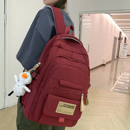 New Multi-pocket Women man Rucksack High Quality Youth Waterproof Backpacks for Teenage Girls Boys Female School Bag Bagpack