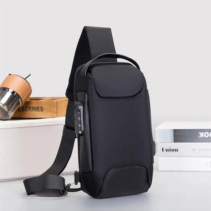 New Multifunction Anti Theft Lock Crossbody for Men Short Trip Shoulder Messenger s Male Sport Waterproof Chest Bag