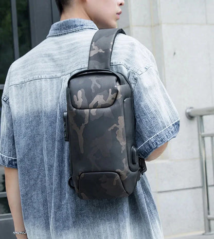 New Multifunction Anti Theft Lock Crossbody for Men Short Trip Shoulder Messenger s Male Sport Waterproof Chest Bag