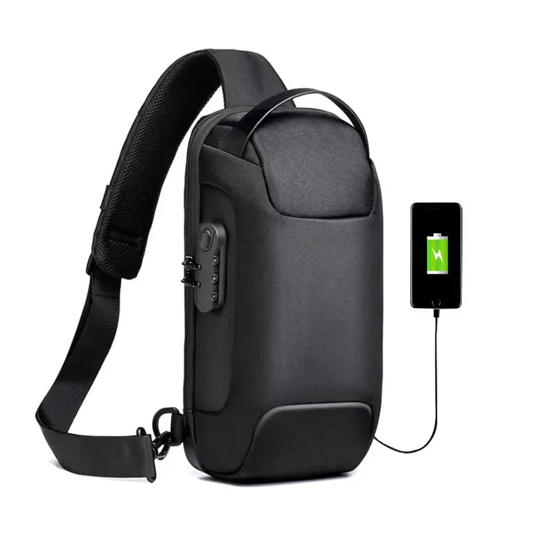 New Multifunction Anti Theft Lock Crossbody for Men Short Trip Shoulder Messenger s Male Sport Waterproof Chest Bag