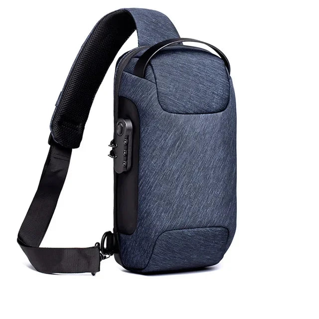 New Multifunction Anti Theft Lock Crossbody for Men Short Trip Shoulder Messenger s Male Sport Waterproof Chest Bag