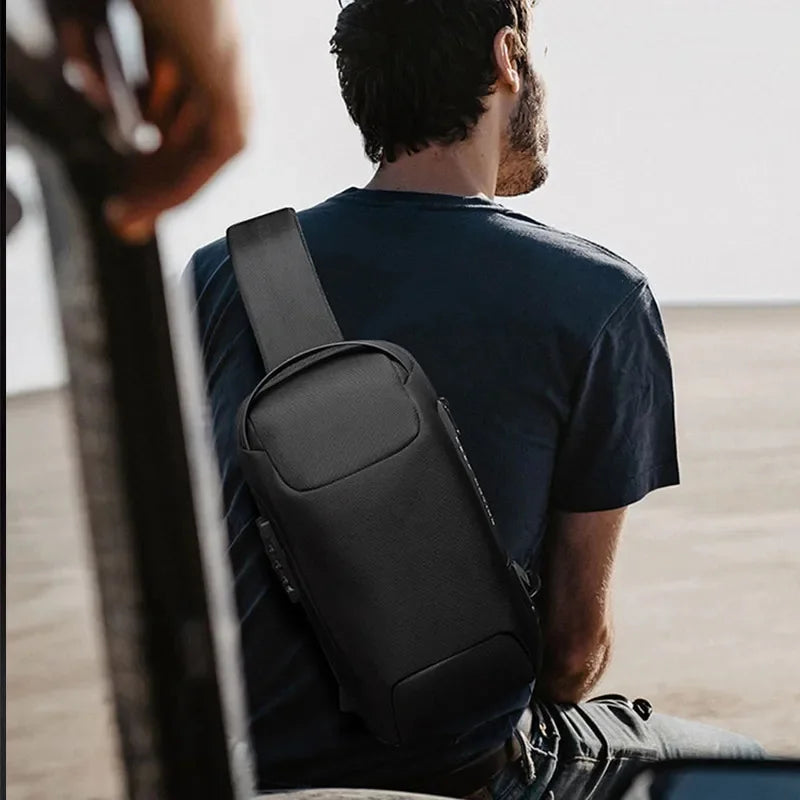 New Multifunction Anti Theft Lock Crossbody for Men Short Trip Shoulder Messenger s Male Sport Waterproof Chest Bag