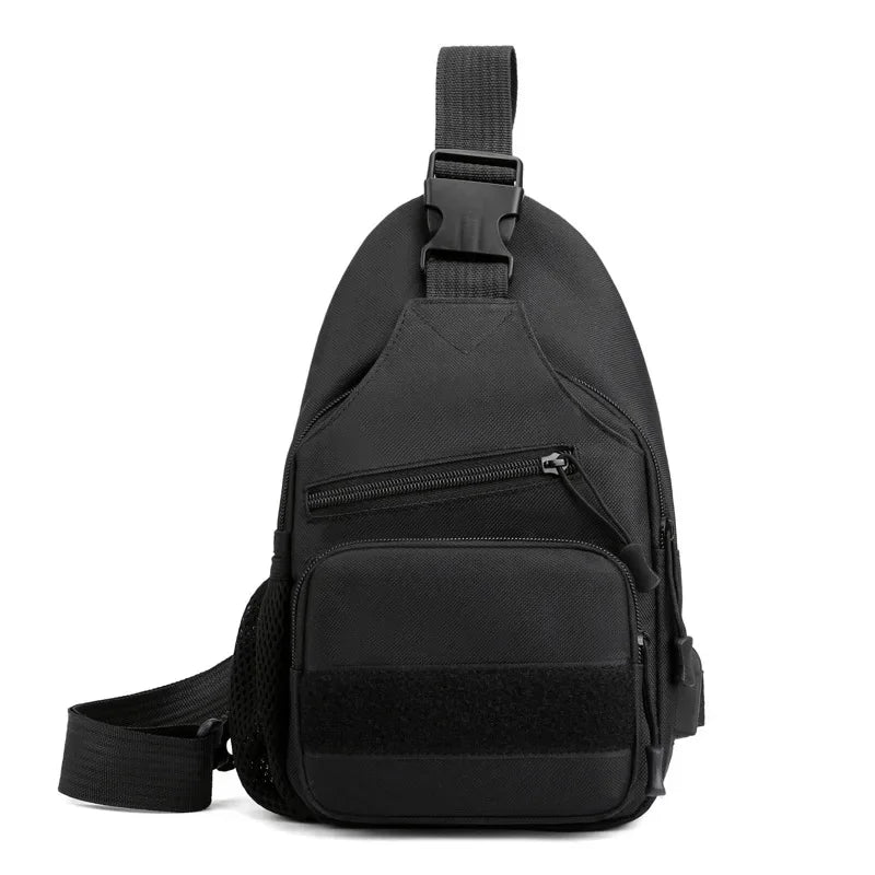 New Multifunction Men's Chest Fashion USB Charging Shoulder Phone Casual Male Crossbody Sports Travel Sling Bag
