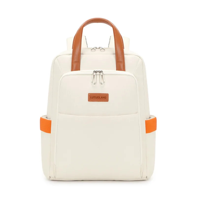 New Multifunctional Stylish Computer Women's Backpack 14 Inch Laptop Simple School Bag For Teenage Girls