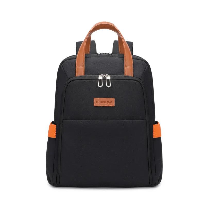 New Multifunctional Stylish Computer Women's Backpack 14 Inch Laptop Simple School Bag For Teenage Girls