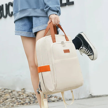 New Multifunctional Stylish Computer Women's Backpack 14 Inch Laptop Simple School Bag For Teenage Girls