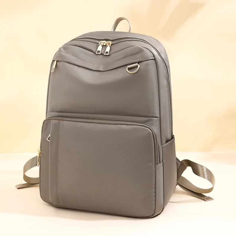 New Multifunctional Waterproof Nylon Women Backpack Female Travel Bag Backpacks Schoolbag for Teenage Girls Solid Color Bookbag
