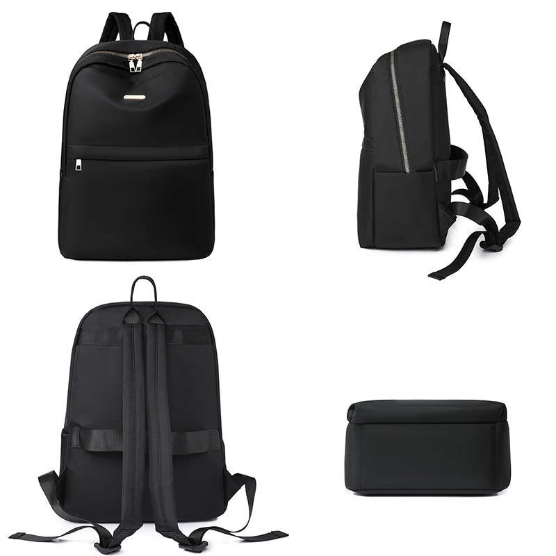 New Multifunctional Waterproof Nylon Women Backpack Female Travel Bag Backpacks Schoolbag for Teenage Girls Solid Color Bookbag
