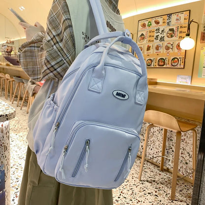 New Multiple Pockets Women Backpack Female Man Waterproof Nylon Travel Bag Kawaii Schoolbag For Boys Girl Student Bookbag