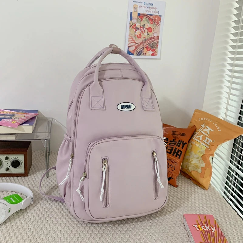 New Multiple Pockets Women Backpack Female Man Waterproof Nylon Travel Bag Kawaii Schoolbag For Boys Girl Student Bookbag