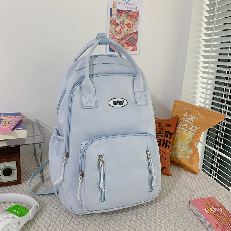New Multiple Pockets Women Backpack Female Man Waterproof Nylon Travel Bag Kawaii Schoolbag For Boys Girl Student Bookbag