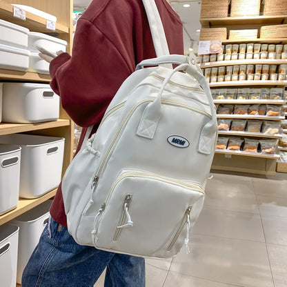 New Multiple Pockets Women Backpack Female Man Waterproof Nylon Travel Bag Kawaii Schoolbag For Boys Girl Student Bookbag