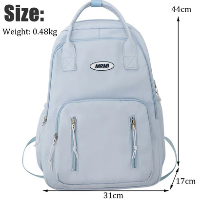 New Multiple Pockets Women Backpack Female Man Waterproof Nylon Travel Bag Kawaii Schoolbag For Boys Girl Student Bookbag