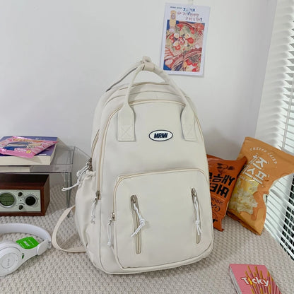 New Multiple Pockets Women Backpack Female Man Waterproof Nylon Travel Bag Kawaii Schoolbag For Boys Girl Student Bookbag