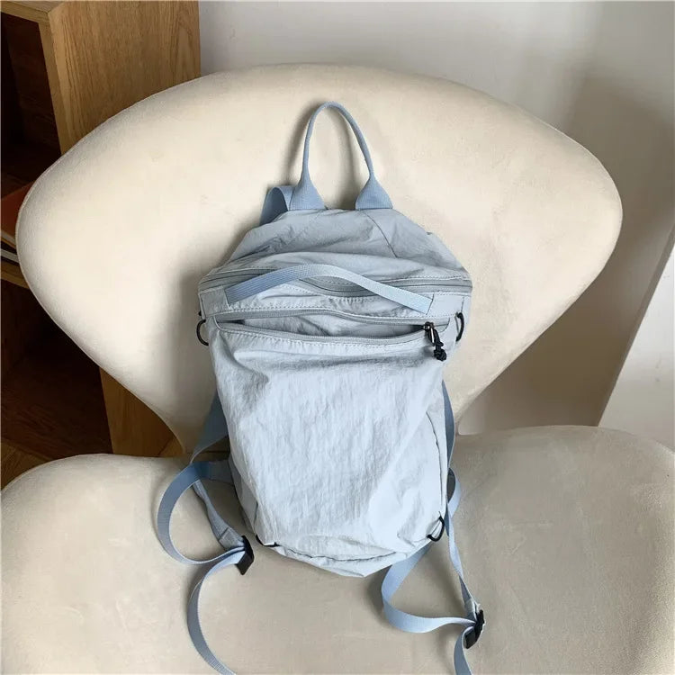 New Nylon Backpack With Large Capacity Casual Outdoor College Student Backpack Lightweight Commuting Bag