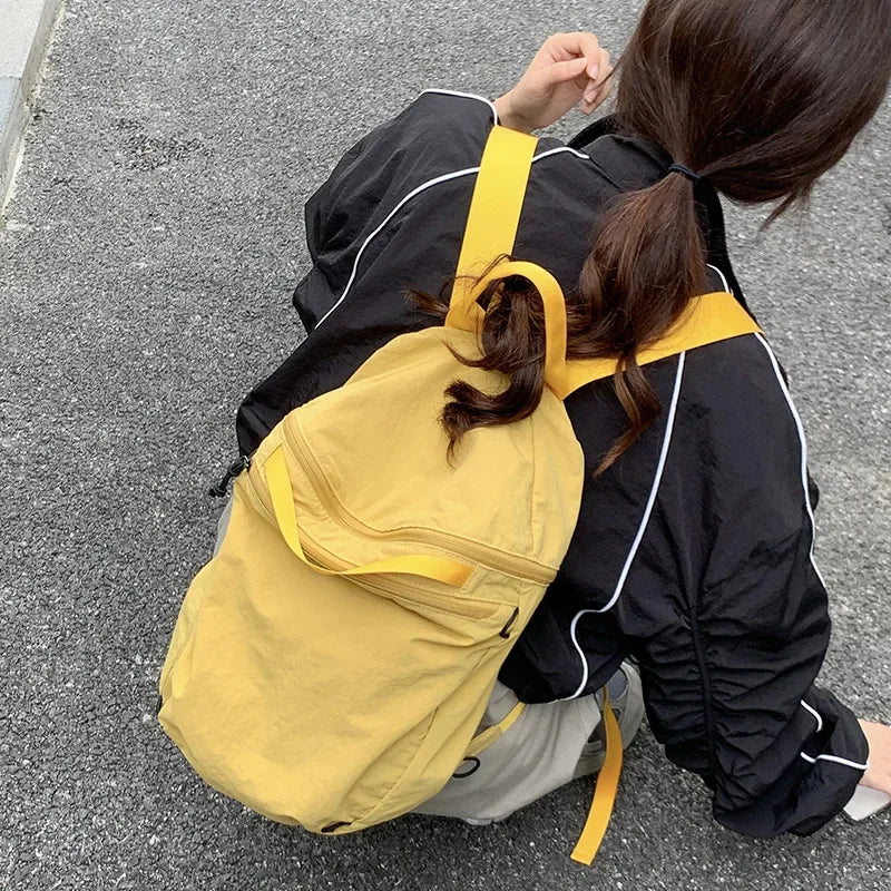 New Nylon Backpack With Large Capacity Casual Outdoor College Student Backpack Lightweight Commuting Bag