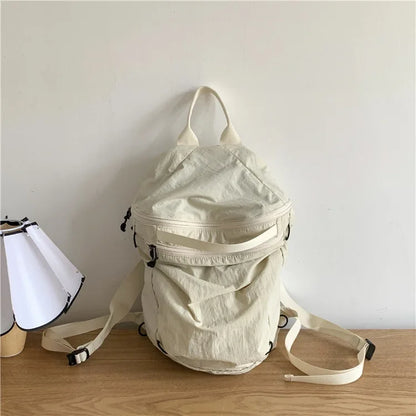 New Nylon Backpack With Large Capacity Casual Outdoor College Student Backpack Lightweight Commuting Bag