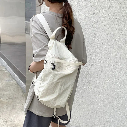 New Nylon Backpack With Large Capacity Casual Outdoor College Student Backpack Lightweight Commuting Bag