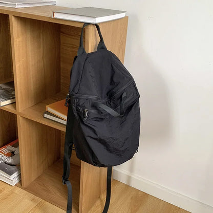 New Nylon Backpack With Large Capacity Casual Outdoor College Student Backpack Lightweight Commuting Bag