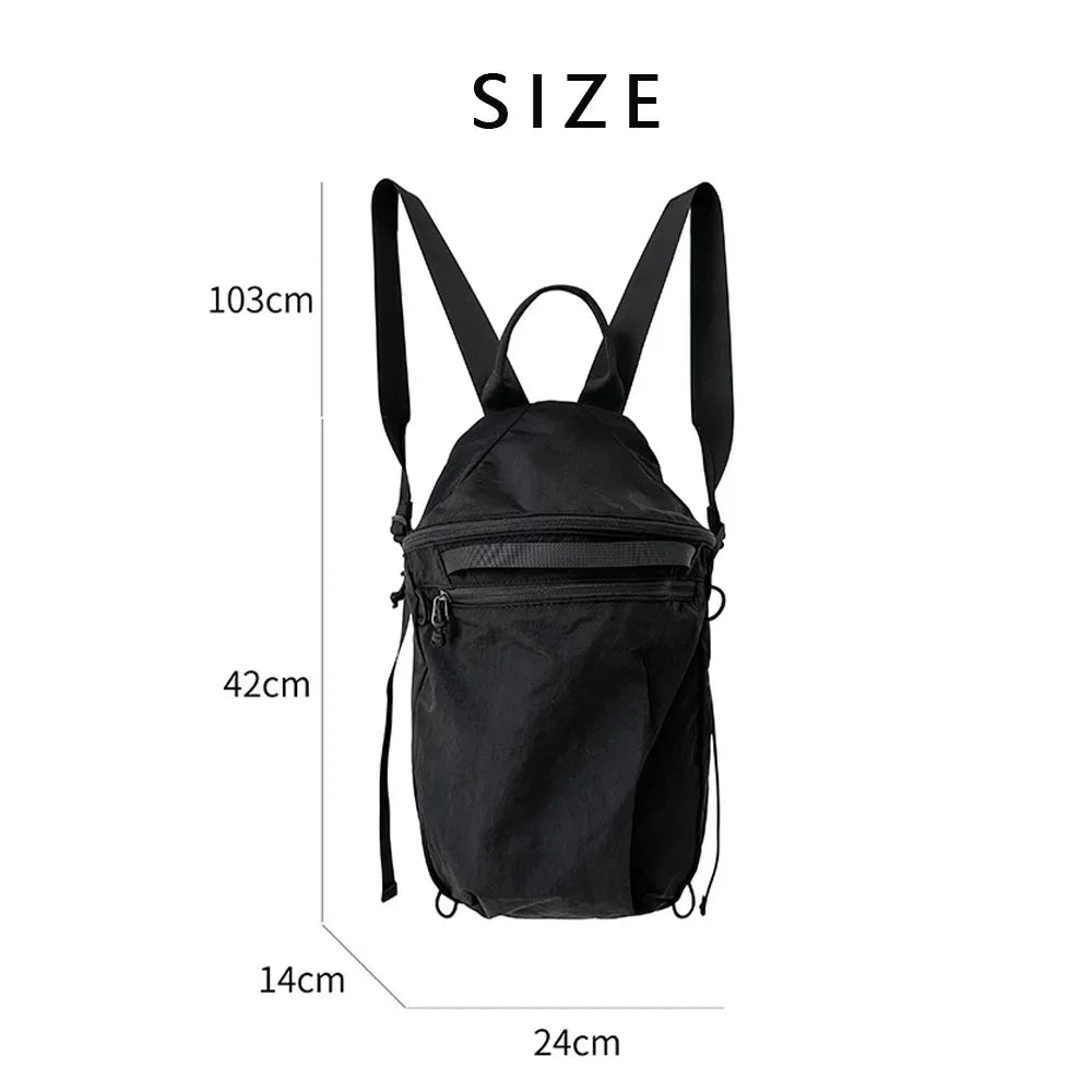 New Nylon Backpack With Large Capacity Casual Outdoor College Student Backpack Lightweight Commuting Bag