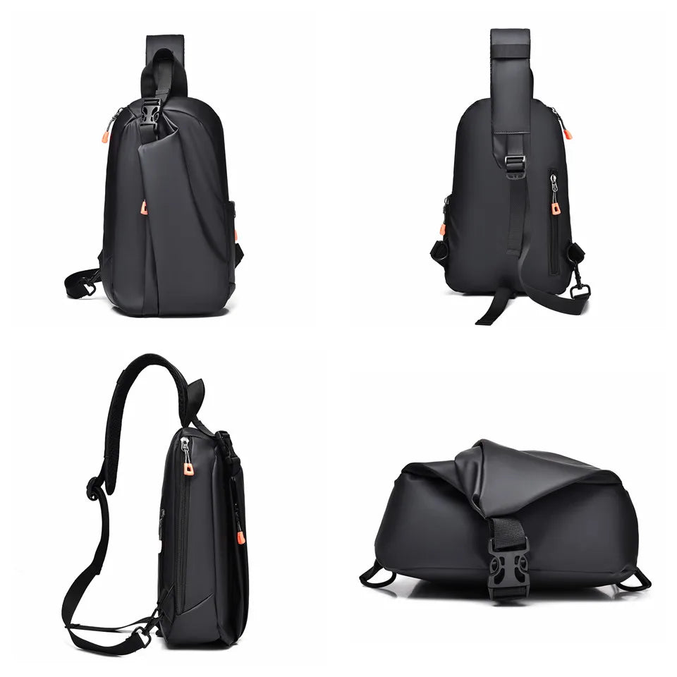 New Nylon Handbags Chest Pack Men's Fashion Shoulder Chest Bag Men's Travel Cross Chest Bag Men's Small Cross Waist Bag