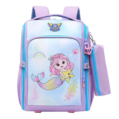 New Orthopedic School Bags For 3D Cartoon Mermaid Backpacks Kids Satchel Student Girls Bookbag Knapsack Mochilas Escolares