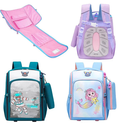 New Orthopedic School Bags For 3D Cartoon Mermaid Backpacks Kids Satchel Student Girls Bookbag Knapsack Mochilas Escolares