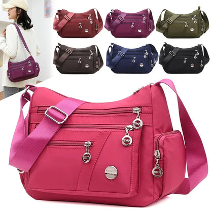 New Oxford Waterproof Shoulder Women Casual Crossbody Multifunction Shopping Handbag Large Capacity Messenger Bags 2024