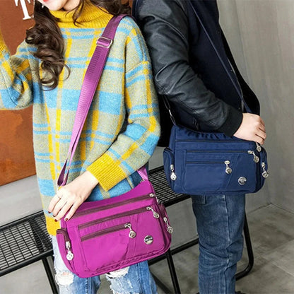 New Oxford Waterproof Shoulder Women Casual Crossbody Multifunction Shopping Handbag Large Capacity Messenger Bags 2024