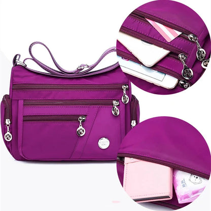 New Oxford Waterproof Shoulder Women Casual Crossbody Multifunction Shopping Handbag Large Capacity Messenger Bags 2024