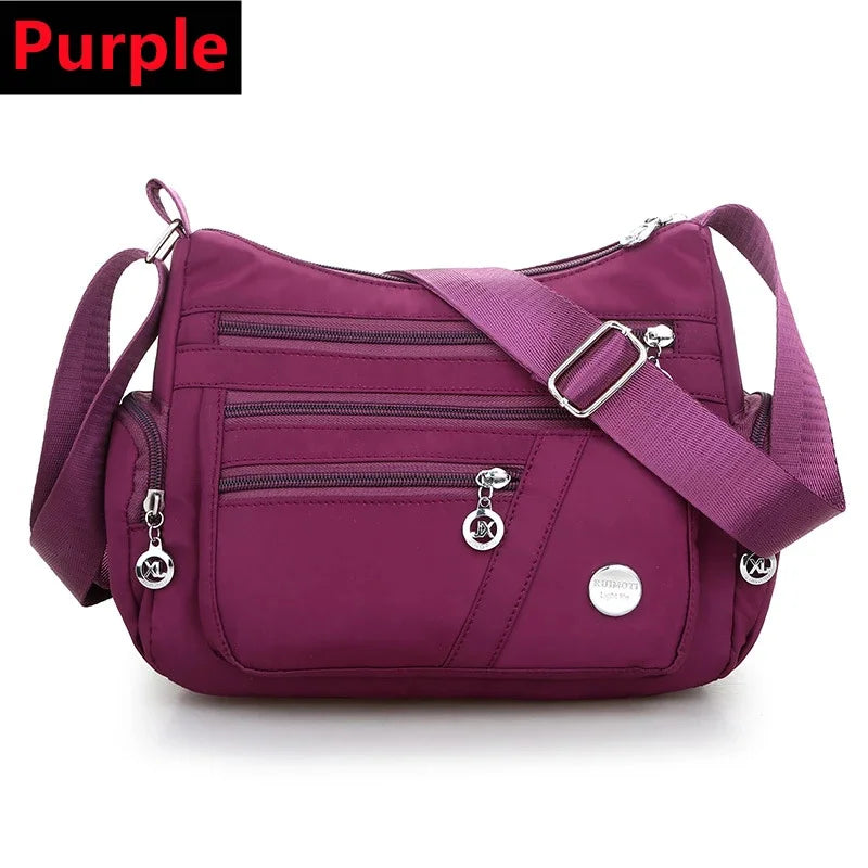 New Oxford Waterproof Shoulder Women Casual Crossbody Multifunction Shopping Handbag Large Capacity Messenger Bags 2024
