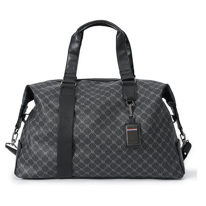New PU Leather Men Luggage Luxury Large Capacity Travel Handbag Simple Gym Trendy Shoulder Duffle Bag For Male