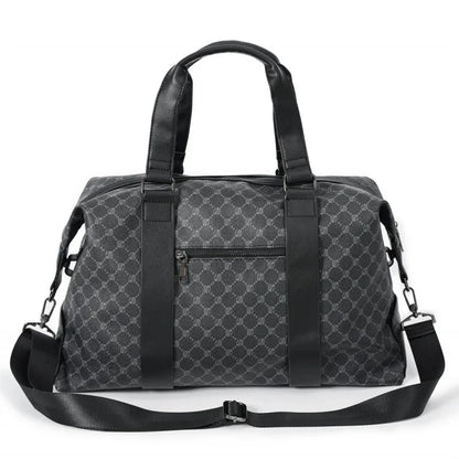 New PU Leather Men Luggage Luxury Large Capacity Travel Handbag Simple Gym Trendy Shoulder Duffle Bag For Male