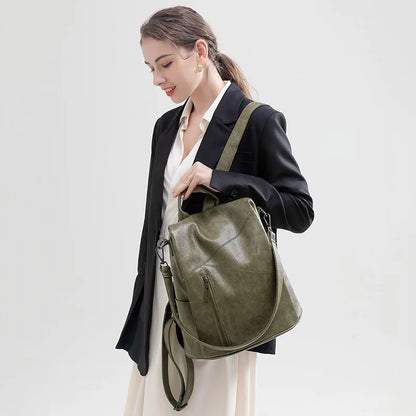 New PU Leather Waterproof Women Backpack Fashion Shoulder Bag High Quality Large Capacity Backpack