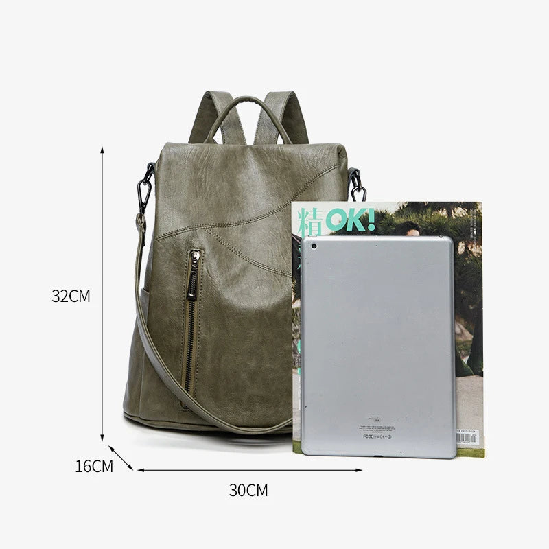 New PU Leather Waterproof Women Backpack Fashion Shoulder Bag High Quality Large Capacity Backpack