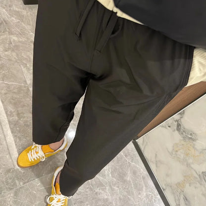 New Pants Women Spring Summer Solid Color High Waist Elastic Pants Female