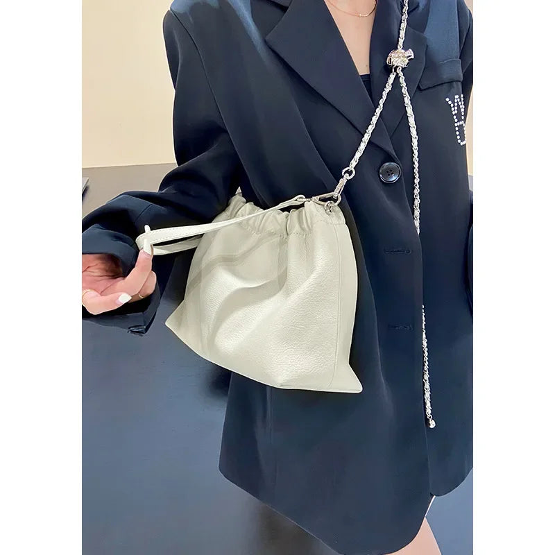 New Pleated Cloud Bag Korean Minority High Quality Commuter Underarm Shoulder Bags Elegant Luxury Bolsos Mujer Female Purses