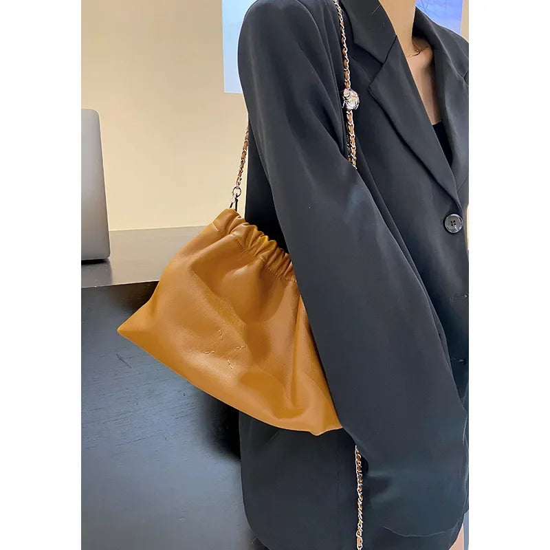 New Pleated Cloud Bag Korean Minority High Quality Commuter Underarm Shoulder Bags Elegant Luxury Bolsos Mujer Female Purses
