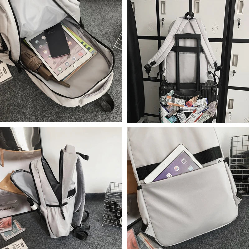 New Printing Teenager Book Bag Girl Boy Travel Laptop Student Backpack Ladies Man College Fashion Women Leisure School Rucksack