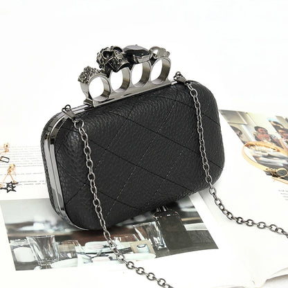 New Promotion Sale Korean Fashion Luxury Chain Diamond Lattice Dinner Clutch evening Bag Leather Women's Crossbody Shoulder Bag