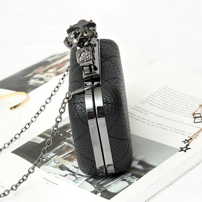 New Promotion Sale Korean Fashion Luxury Chain Diamond Lattice Dinner Clutch evening Bag Leather Women's Crossbody Shoulder Bag