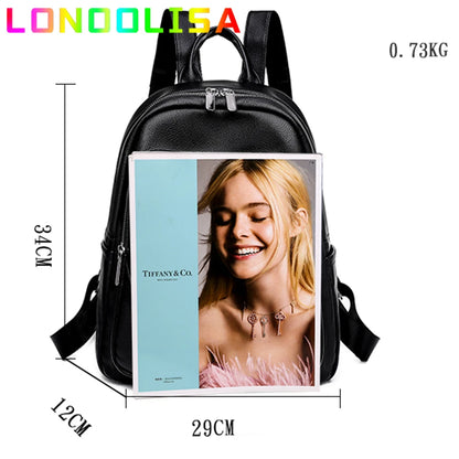 New Pu Leather Designer Backpacks Women High Quality Vintage Backpack for Girls 2021 Large Capacity School Bag Travel Bagpack