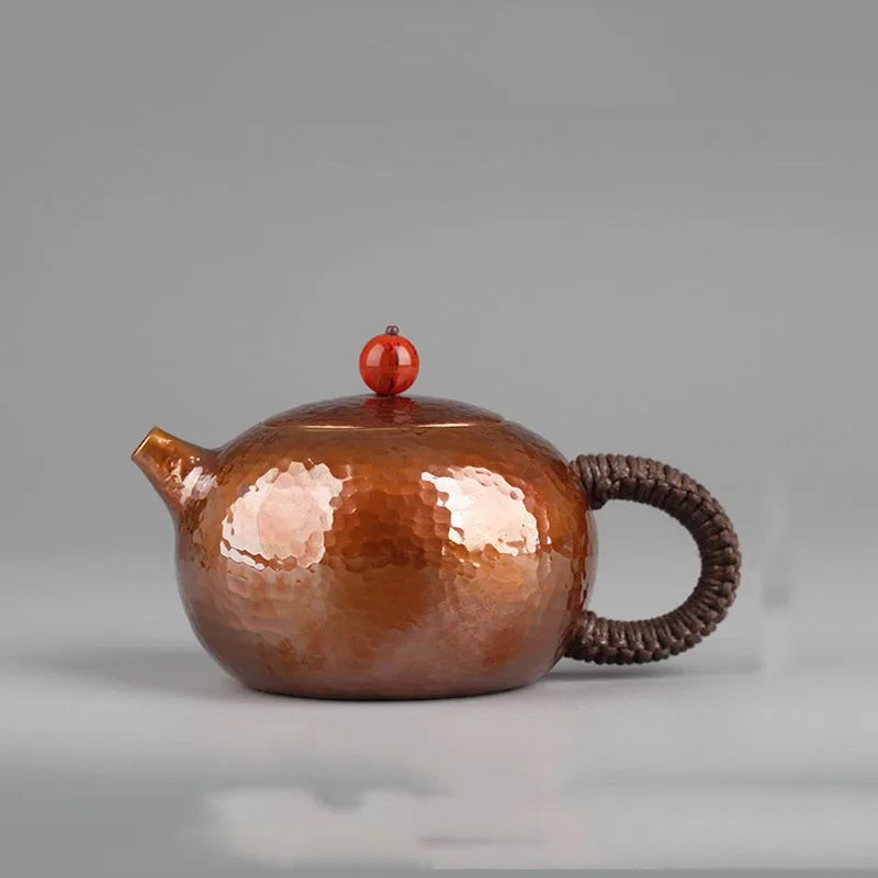 New Pure Copper Handmade Copper Pot Small Copper Pot Teapot Kung Fu Tea Table Antique Teapot Tea Infusers Household Items Gifts