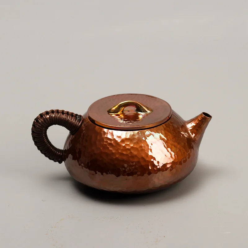 New Pure Copper Handmade Copper Pot Small Copper Pot Teapot Kung Fu Tea Table Antique Teapot Tea Infusers Household Items Gifts