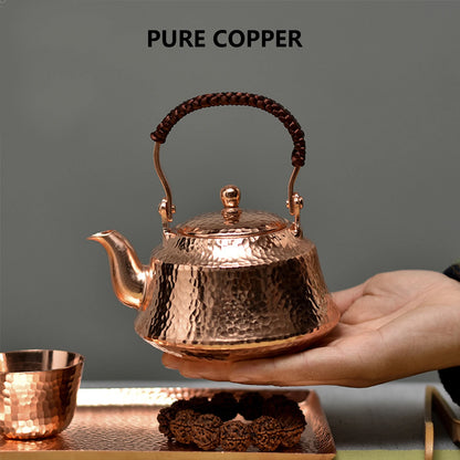 New Pure Copper Tea Kettle Handmade Teapot Retro Pot for Kung Fu Tea Teaware Teapot and cup
