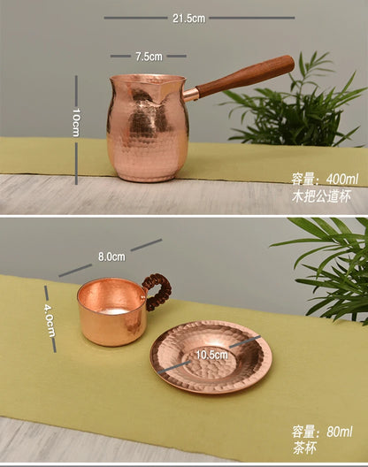 New Pure Copper Tea Kettle Handmade Teapot Retro Pot for Kung Fu Tea Teaware Teapot and cup