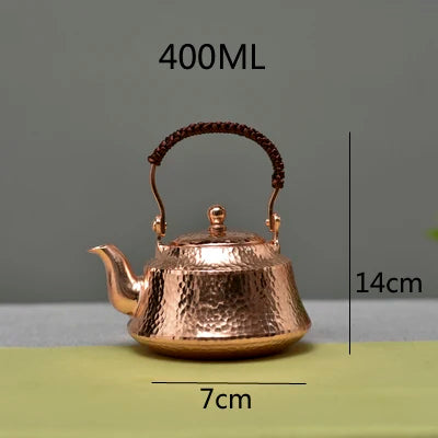 New Pure Copper Tea Kettle Handmade Teapot Retro Pot for Kung Fu Tea Teaware Teapot and cup