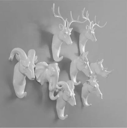 New ROTOCAST Material Light Environmental Protection Animal Hook Home Decoration Wall Storage Rhinoceros Simulation Wall Hanging