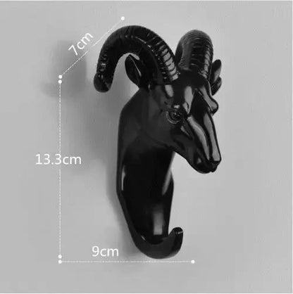 New ROTOCAST Material Light Environmental Protection Animal Hook Home Decoration Wall Storage Rhinoceros Simulation Wall Hanging
